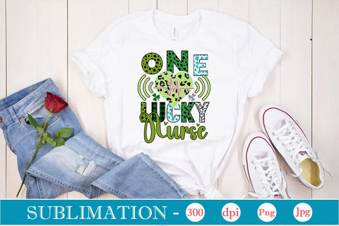 One Lucky Nurse Sublimation SVGs,Quotes and Sayings,Food & Drink,On Sale, Print & Cut SVG DesignPlante 503 