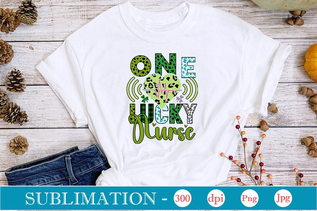 One Lucky Nurse Sublimation SVGs,Quotes and Sayings,Food & Drink,On Sale, Print & Cut SVG DesignPlante 503 