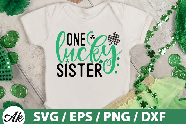 One lucky sister SVG SVG akazaddesign 