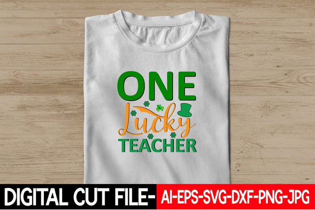 One Lucky Teacher Retro SVG Blessedprint 
