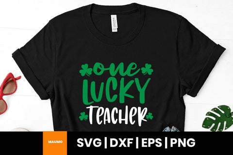 One lucky teacher St Patrick’s day svg quote SVG Maumo Designs 