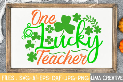 One Lucky Teacher SVG Cute File SVG Insomnia Std 