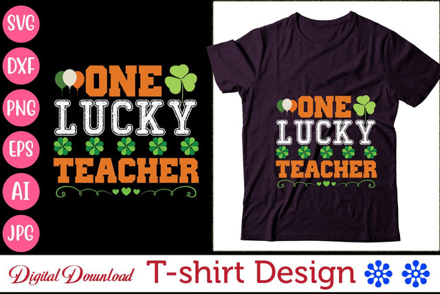 one lucky teacher SVG Newmockups 