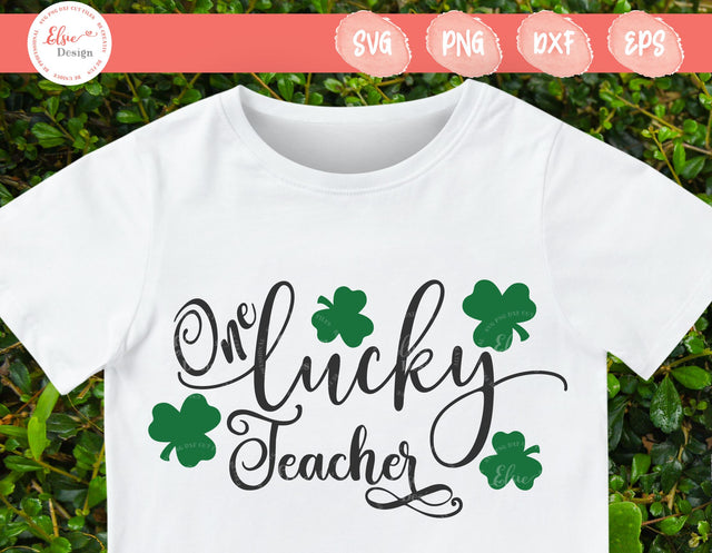 One Lucky Teacher - SVG, PNG, DXF, EPS SVG Elsie Loves Design 