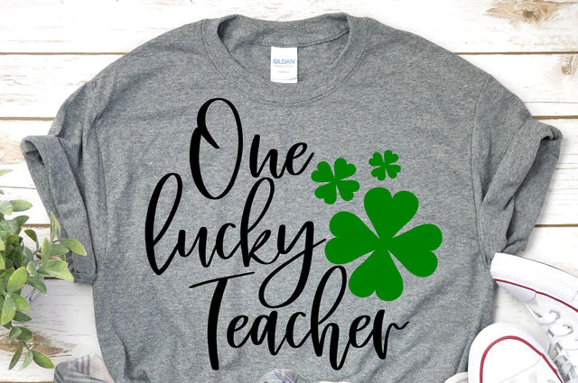 One Lucky Teacher Svg, Png, Dxf | St Patrick's Day Design SVG RedFoxDesignsUS 