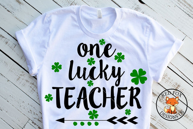 One Lucky Teacher SVG | St Patrick's Day SVG File SVG RedFoxDesignsUS 