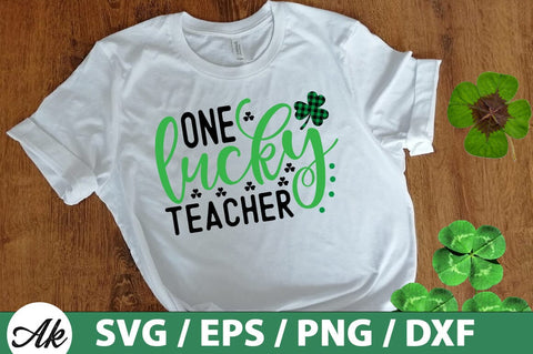 One lucky teacher SVG SVG akazaddesign 