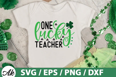 One lucky teacher SVG SVG akazaddesign 