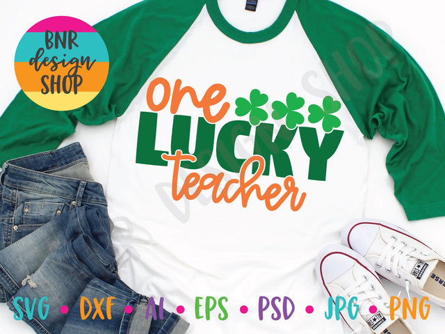 One Lucky Teacher SVG SVG BNRDesignShop 