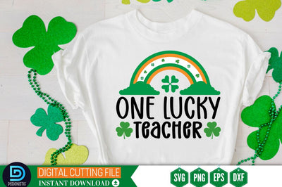 One lucky Teacher SVG SVG DESIGNISTIC 