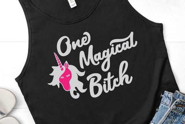 One Magical Bitch Unicorn SVG SVG Crafting After Dark 