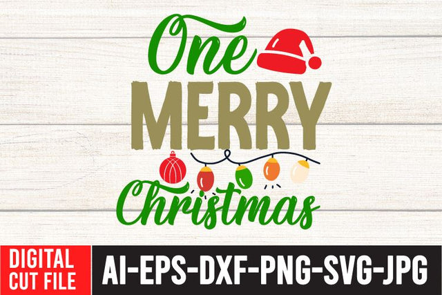 One Merry Christmas SVG Cut File SVG BlackCatsMedia 