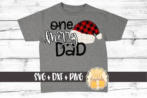 One Merry Dad - Buffalo Plaid Santa Hat - Christmas SVG Files SVG Cheese Toast Digitals 