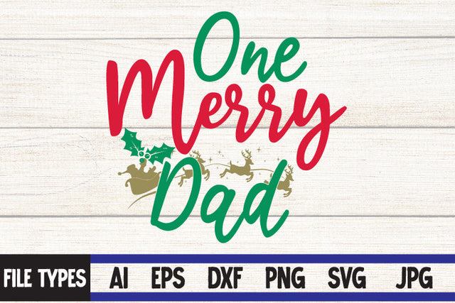 One Merry Dad SVG Cut File SVG BlackCatsMedia 