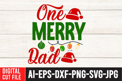 One Merry Dad SVG Cut File SVG BlackCatsMedia 