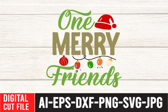 One Merry Friends SVG Cut File SVG BlackCatsMedia 