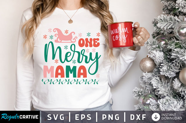 One merry mama Png SVG Regulrcrative 