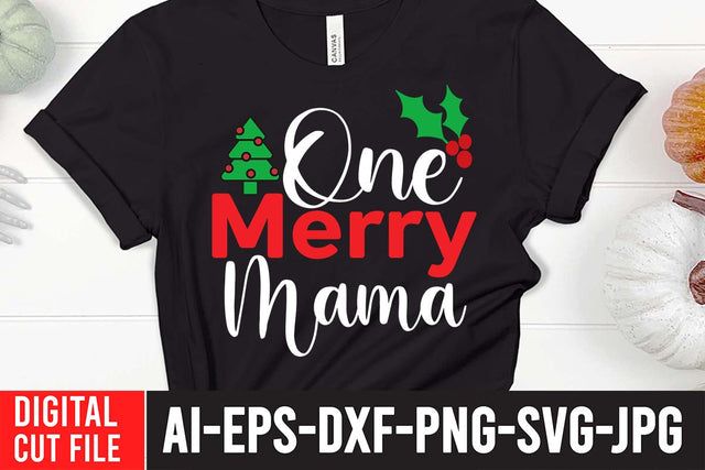 One Merry Mama SVG Cut File SVG BlackCatsMedia 