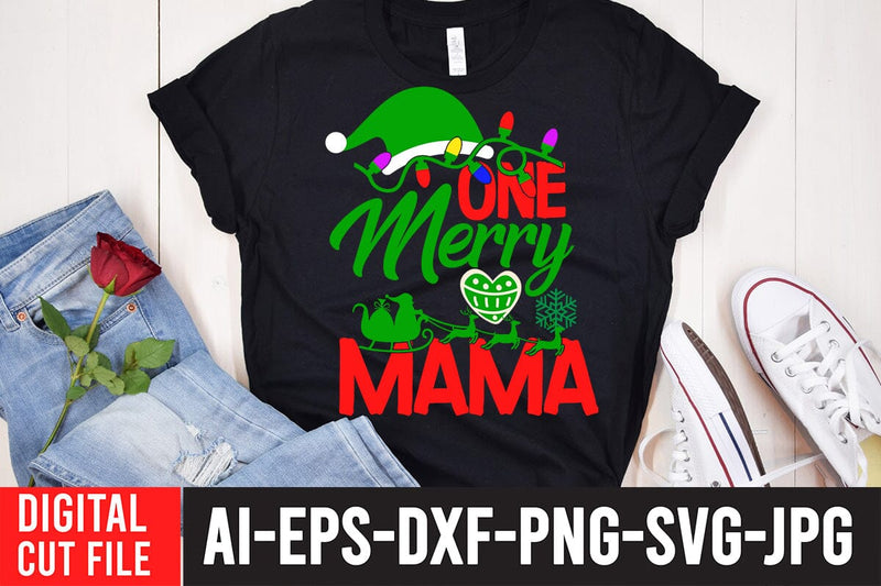 One Merry Mama SVG Cut File SVG BlackCatsMedia 
