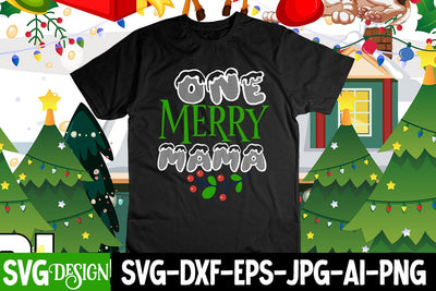 One Merry Mama SVG Cut File SVG BlackCatsMedia 