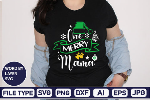 One Merry Mama SVG Cut File SVGs,Quotes and Sayings,Food & Drink,On Sale, Print & Cut SVG DesignPlante 503 