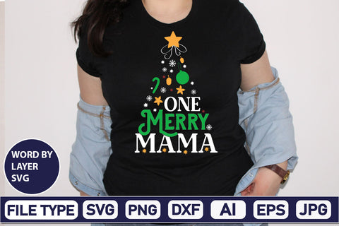 One Merry Mama SVG Cut File SVGs,Quotes and Sayings,Food & Drink,On Sale, Print & Cut SVG DesignPlante 503 