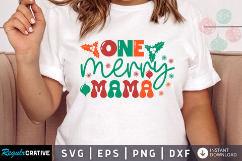 One merry mama SVG Dseign SVG Regulrcrative 