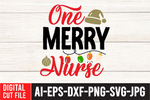 One Merry Nurse SVG Cut File SVG BlackCatsMedia 