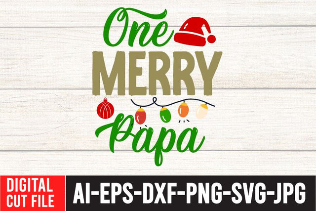 One Merry Papa SVG Cut File SVG BlackCatsMedia 