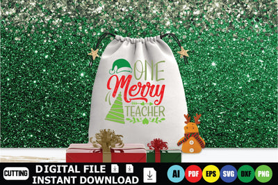 One Merry Teacher SVG Shahin alam 