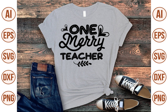 One Merry Teacher svg SVG shah alam 