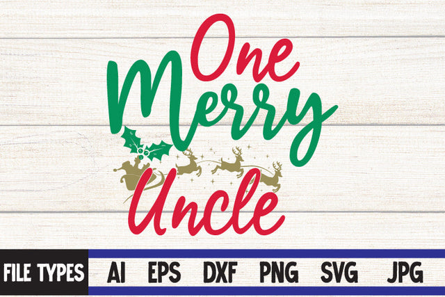 One Merry Uncle SVG Design SVG BlackCatsMedia 