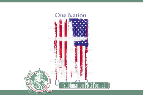 One Nation Flag Sublimation Sublimation QueenBrat Digital Designs 