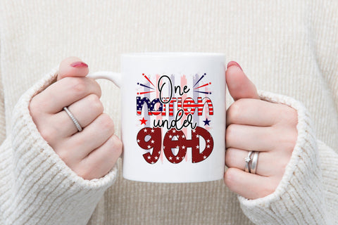 One Nation Under God | Patriotic PNG Sublimation CraftLabSVG 