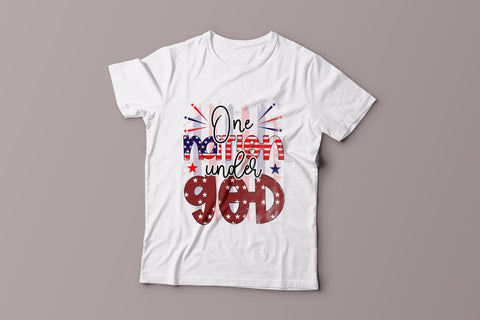One Nation Under God | Patriotic PNG Sublimation CraftLabSVG 