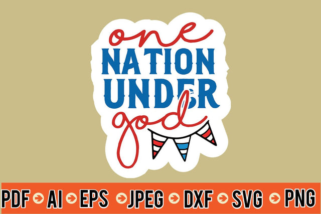 One Nation Under God Sticker SVG SVG MStudio 