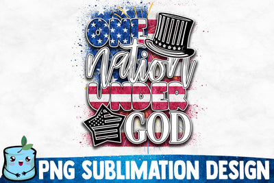 One Nation Under God Sublimation Design Sublimation MintyMarshmallows 