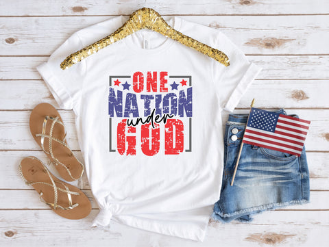 One Nation Under God SVG, Patriotic Grunge Svg Png SVG TonisArtStudio 