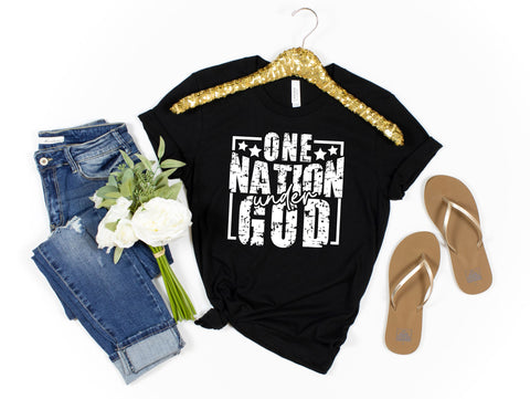 One Nation Under God SVG, Patriotic Grunge Svg Png SVG TonisArtStudio 