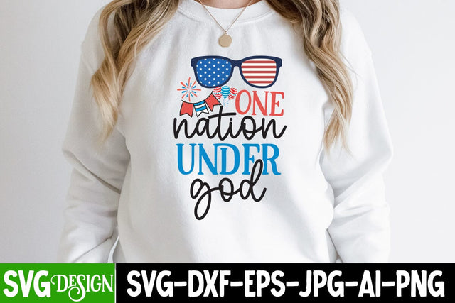One Nation Under God T-Shirt Design, One Nation Under God SVG Cut File SVG BlackCatsMedia 