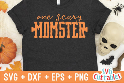 One Scary Momster svg - Halloween - svg - dxf - eps - png - Funny Halloween Shirt SVG - Silhouette - Cricut Cut File - Digital Download SVG Svg Cuttables 