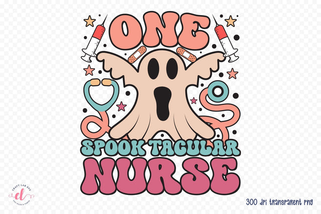 One Spook Tacular Nurse PNG Sublimation Sublimation CraftLabSVG 