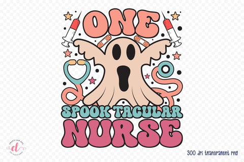 One Spook Tacular Nurse PNG Sublimation Sublimation CraftLabSVG 