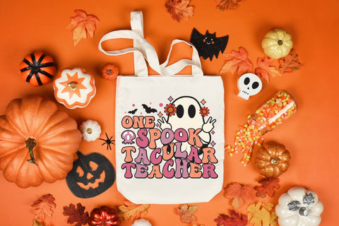 One Spooktacular Teacher, Halloween Teacher PNG Sublimation CraftLabSVG 