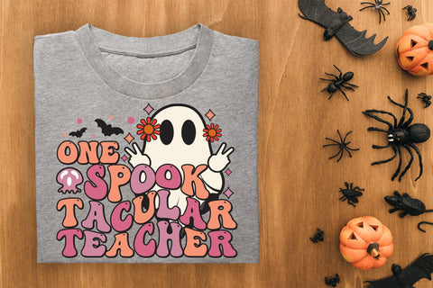 One Spooktacular Teacher, Halloween Teacher PNG Sublimation CraftLabSVG 