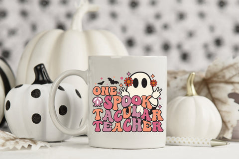 One Spooktacular Teacher, Halloween Teacher PNG Sublimation CraftLabSVG 