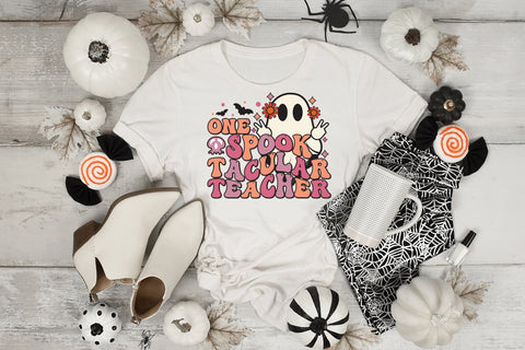 One Spooktacular Teacher, Halloween Teacher PNG Sublimation CraftLabSVG 