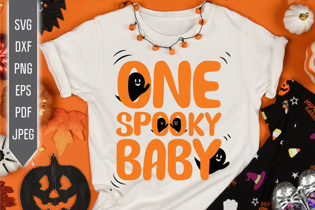 One Spooky Baby Svg. Baby Halloween Costume Svg. Baby Onesie Svg File. Boo Svg, Ghost Svg, Spooky Svg. Cut Print File Cricut & Silhouette SVG Mint And Beer Creations 