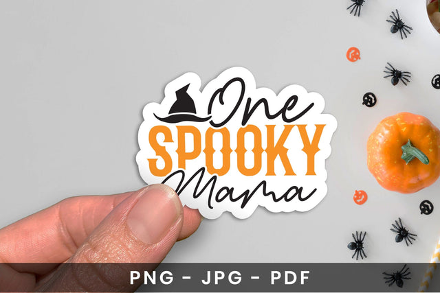 One Spooky Mama | Halloween Printable Sticker Sublimation CraftLabSVG 