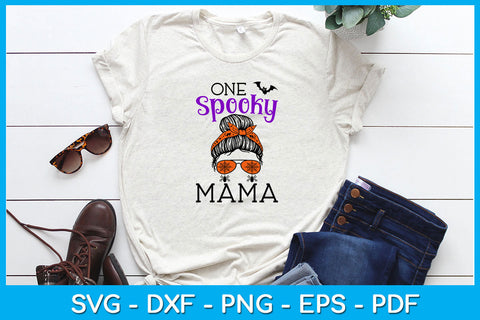 One Spooky Mama Halloween SVG PNG PDF Cut File SVG Creativedesigntee 